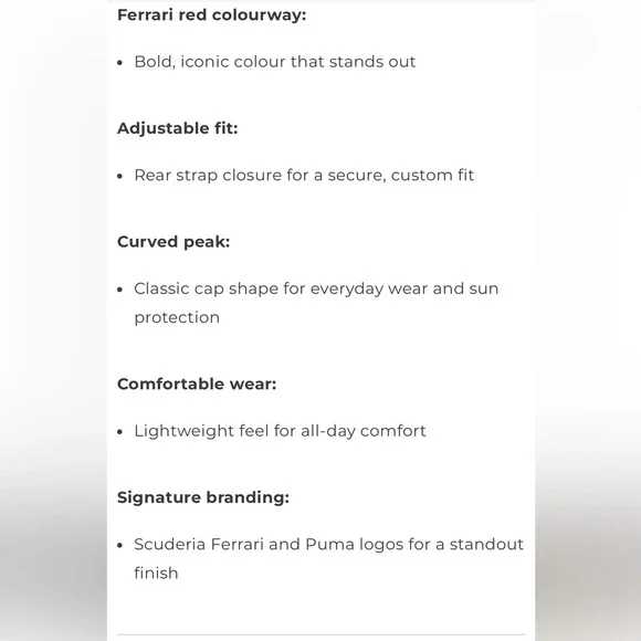 NWT Ferrari Team Hat Charles Leclerc size ADULT with adjustable back. NWT. - Picture 8 of 8